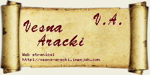 Vesna Aracki vizit kartica